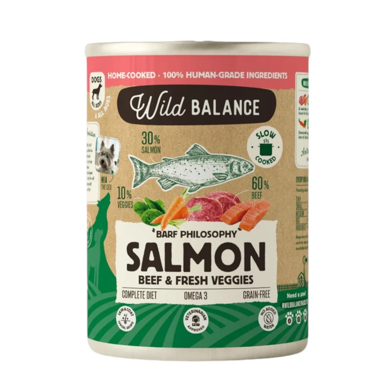 Wild Balance Salmón y Ternera para Perros — Filosofía BARF Natural