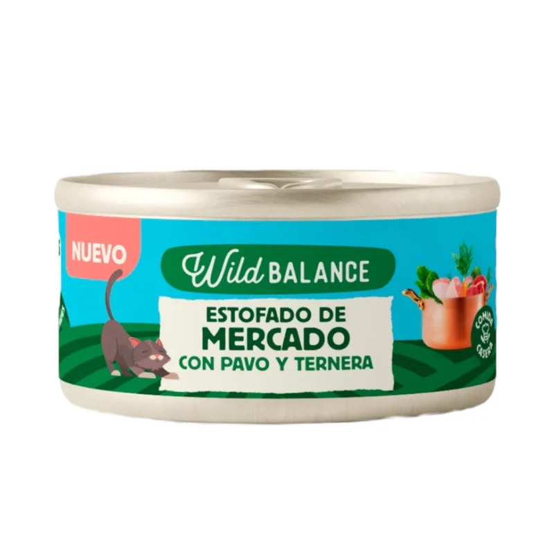 Wild Balance Estofado de Mercado para Gatos — Comida Húmeda Natural