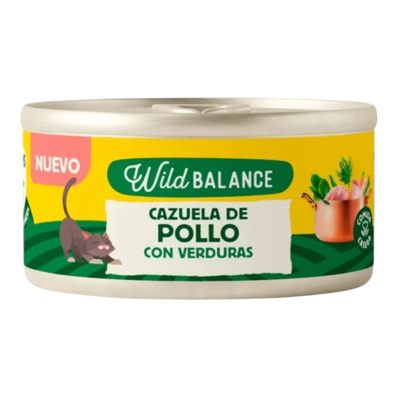 Wild Balance Cazuela de Pollo para Gatos — Comida Húmeda Natural
