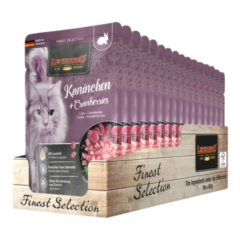 Leonardo Finest Selección Conejo y Arándanos 85g