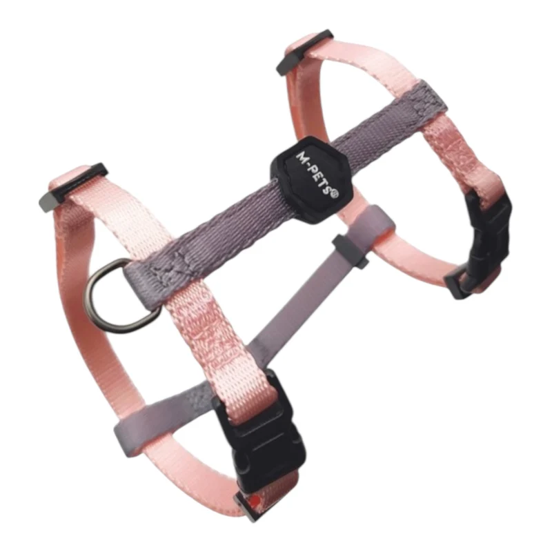 M-Pets Gentle Cat Arnés y Correa para Gatos — Ajustable Rosa