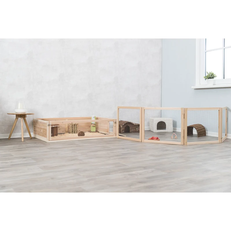 Trixie Anexo Dormitorio para Conejos — Madera Natural con Zona Techo