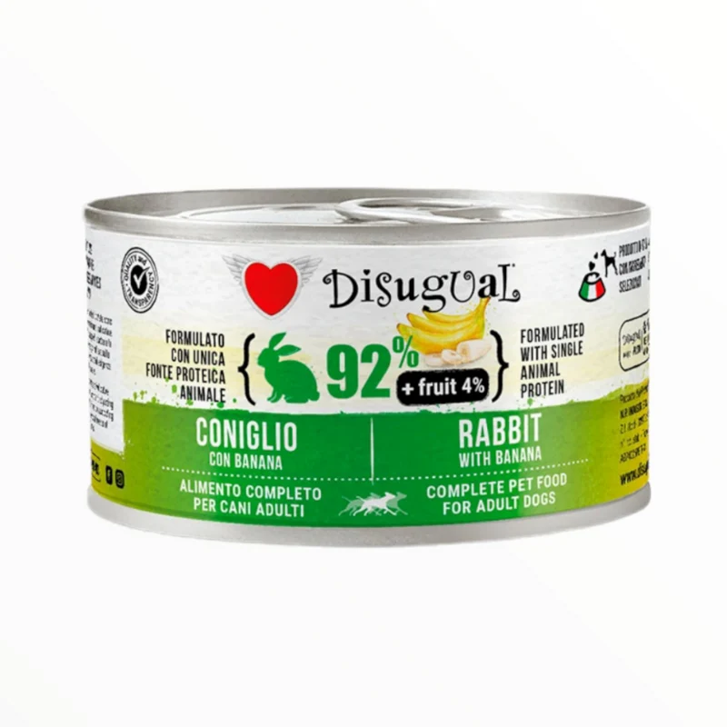 Disugual Fresh Fruit Plus Conejo y Banana lata para perro 390 g