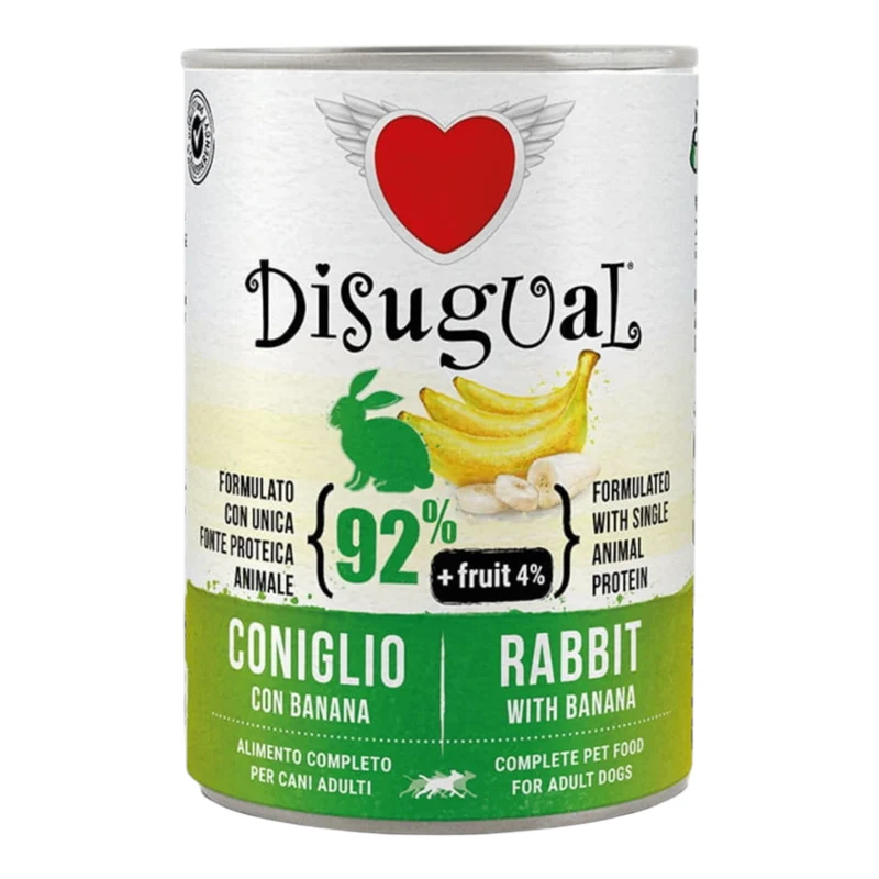 Disugual Fresh Fruit Plus Conejo y Banana lata para perro 390 g