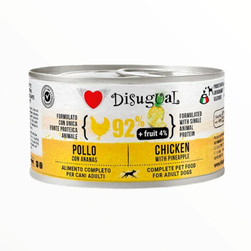 Disugual Fresh Fruit Plus Pollo y Piña lata para perro 390 g