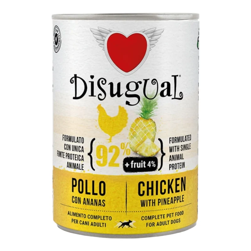 Disugual Fresh Fruit Plus Pollo y Piña lata para perro 390 g
