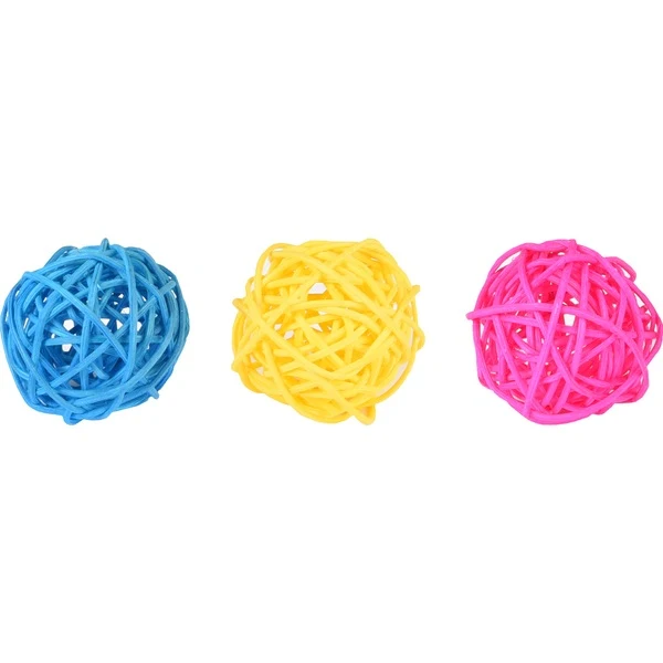 Trixie Pelotitas de Mimbre para Conejos y Roedores — Pack 3 Unidades 6cm