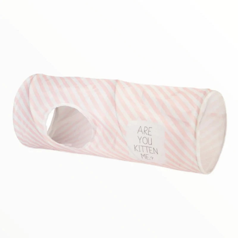 Túnel Rosa Nini con Material Crujiente para Gatos y Conejos