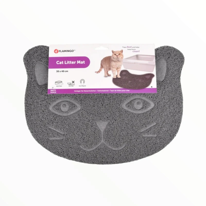 Flamingo Esterilla de Silicona Gris para Arenero de Gatos — Pancho