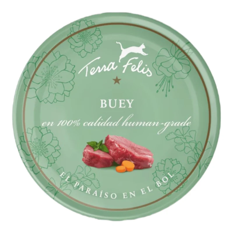 Terra Felis Buey 80g para Gatos — Comida Húmeda Natural