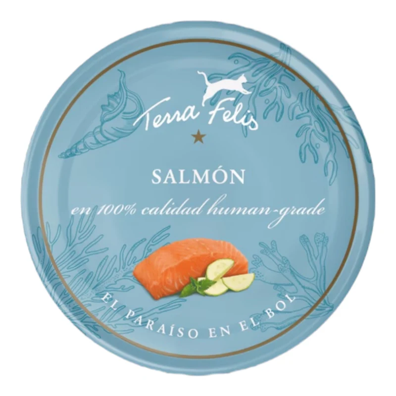 Terra Felis Salmón 80g para Gatos — Alimento Completo 90% Carne Fresca