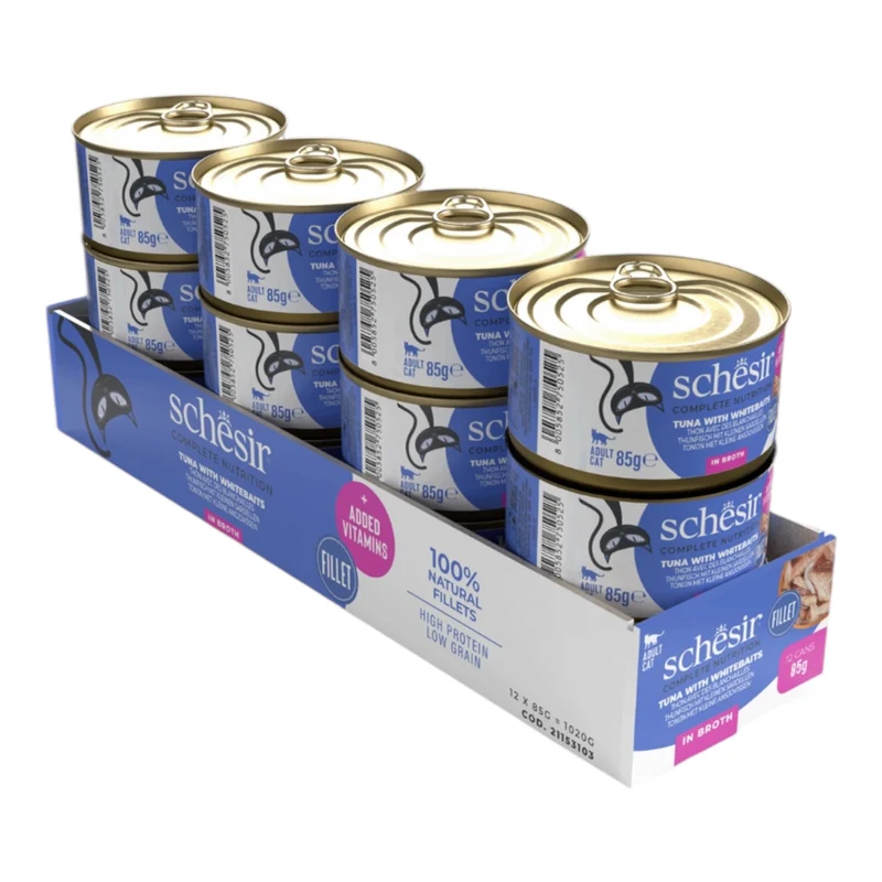 Schesir Atún con Anchoveta para Gatos — Alimento Completo 85g