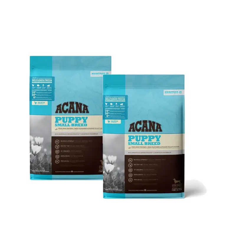Acana Puppy Heritage razas pequeñas 6 kg pienso para perros, pack 2