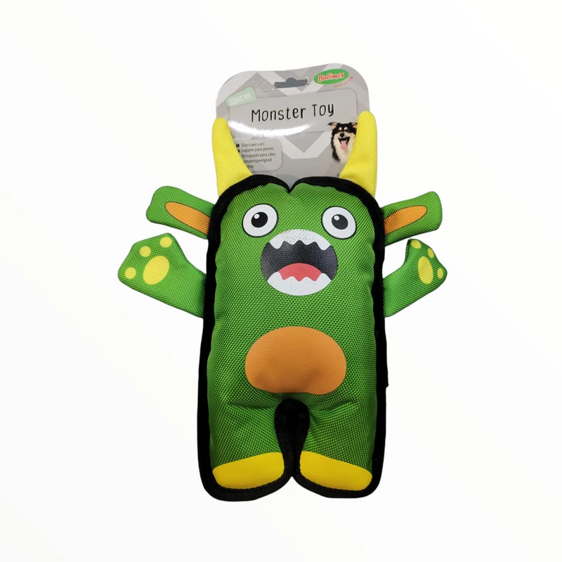 Karlie Monster Toy Green para Perros — Peluche Nylon con Chirriador 25cm