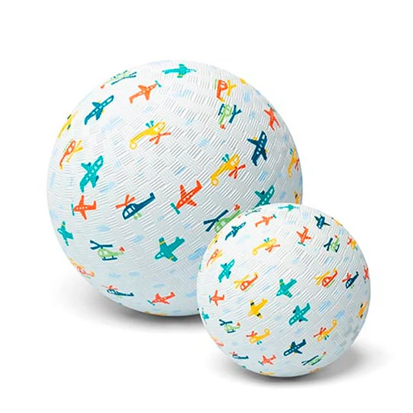 Pelota Caucho Natural Aviones 13 cm