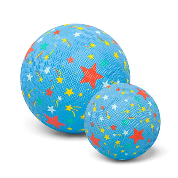Pelota Caucho Natural Estrellas Fugaces 18 Cm