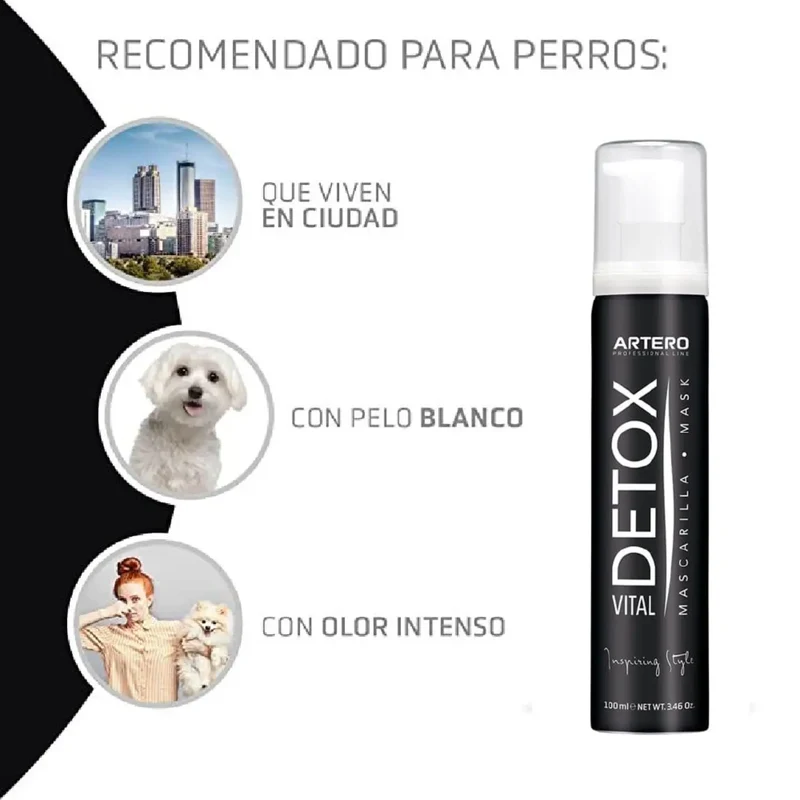 Artero Detox Vital Mascarilla de Carbón Activo para Perros y Gatos 90 ml