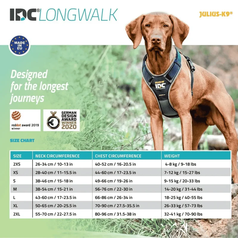 Arnés Julius K9 Longwalk Light para Perros