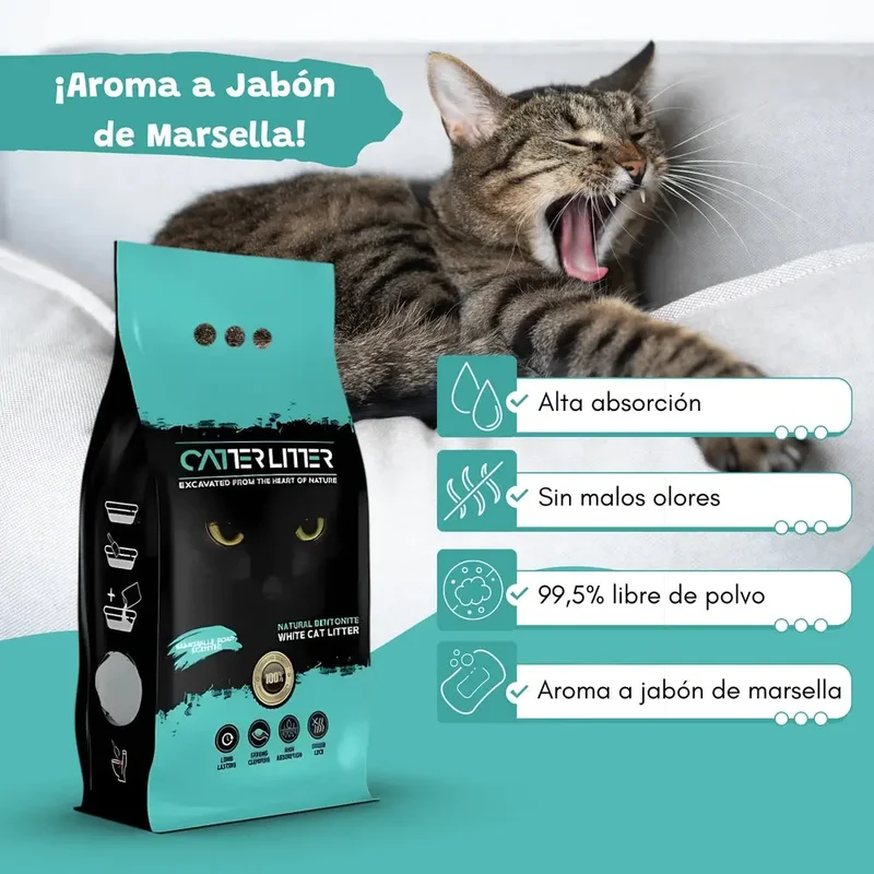 Arena Aglomerante para Gatos Marsella Catter Litter