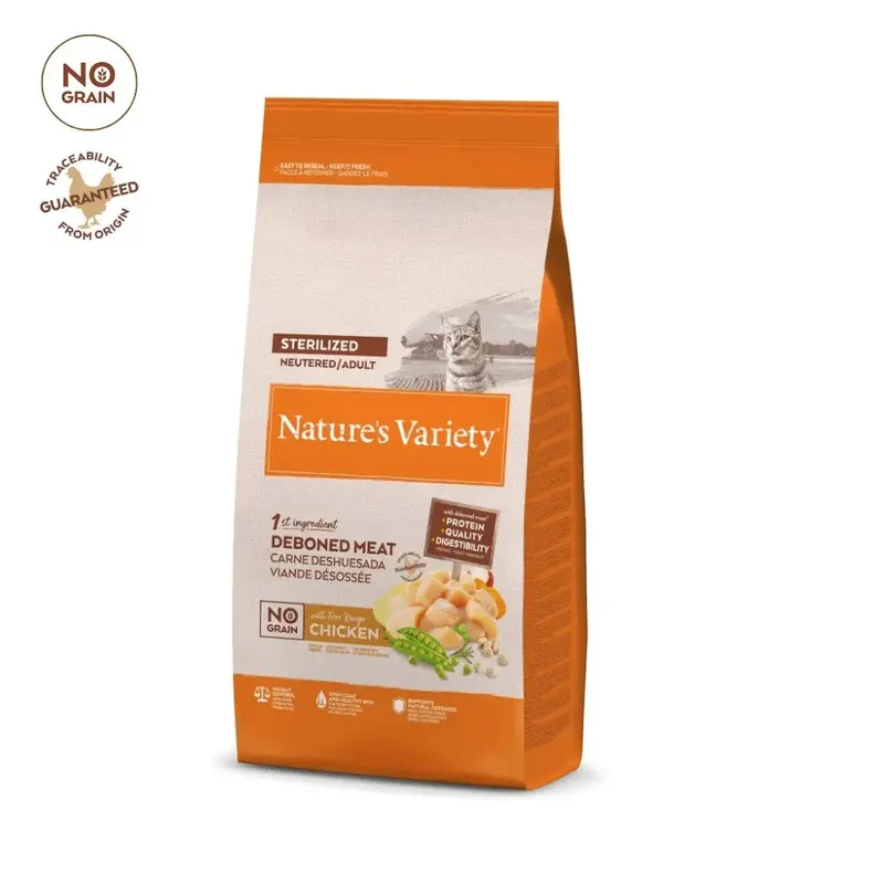 Nature's Variety No Grain Sterilized Pollo Pienso para Gatos Esterilizados