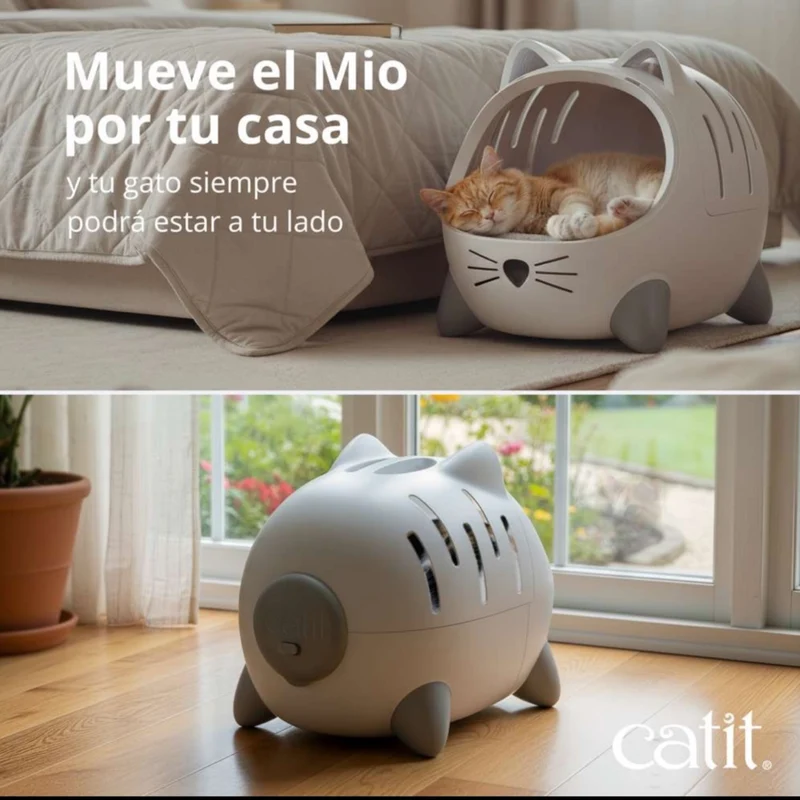 Catit PIXI Mío Transportín-Cama-Refugio 3 en 1 para Gatos