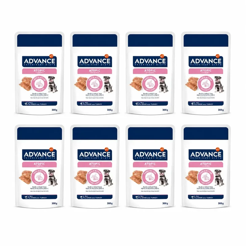 Advance Comida Húmeda Support Skin Para Perros Mini, Single Serve, 8 x 150 gr