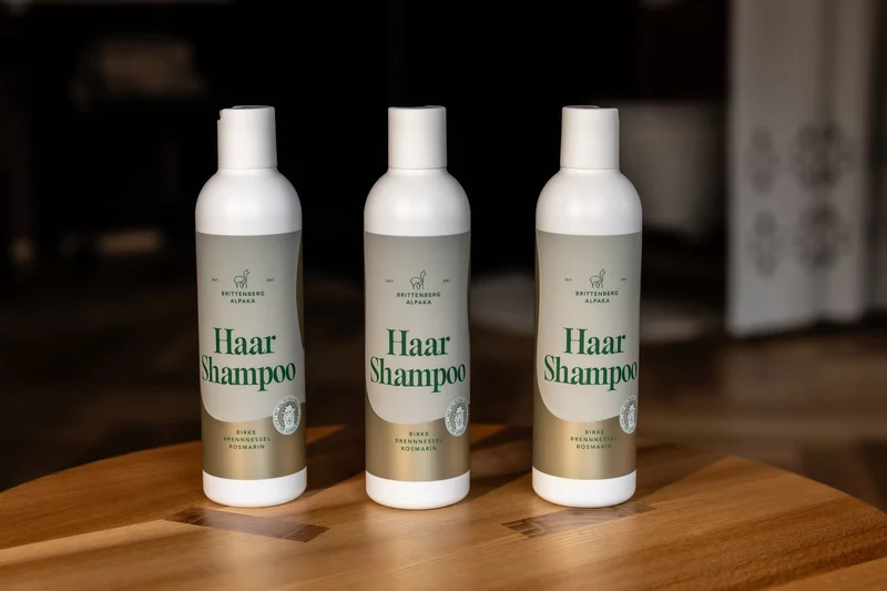 Brittenberg Alpaka - Champú - Birke - mit Keratin aus Alpakawolle