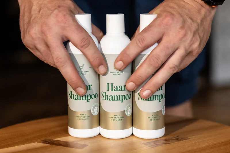 Brittenberg Alpaka - Champú - Birke - mit Keratin aus Alpakawolle