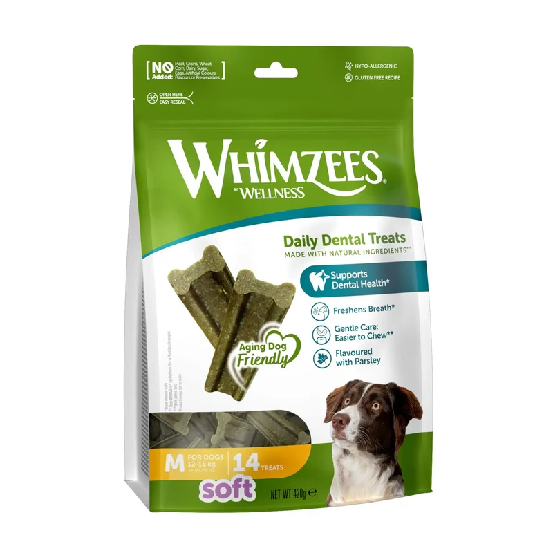 Whimzees Soft Value Snack Blandos para Perros - Bolsa de 360 g