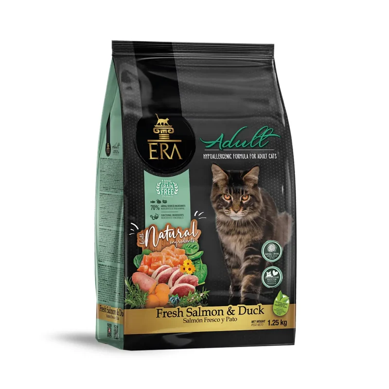 ERA Cat Grain Free ADULT Fresh Salmón y Duck Pienso para Gatos