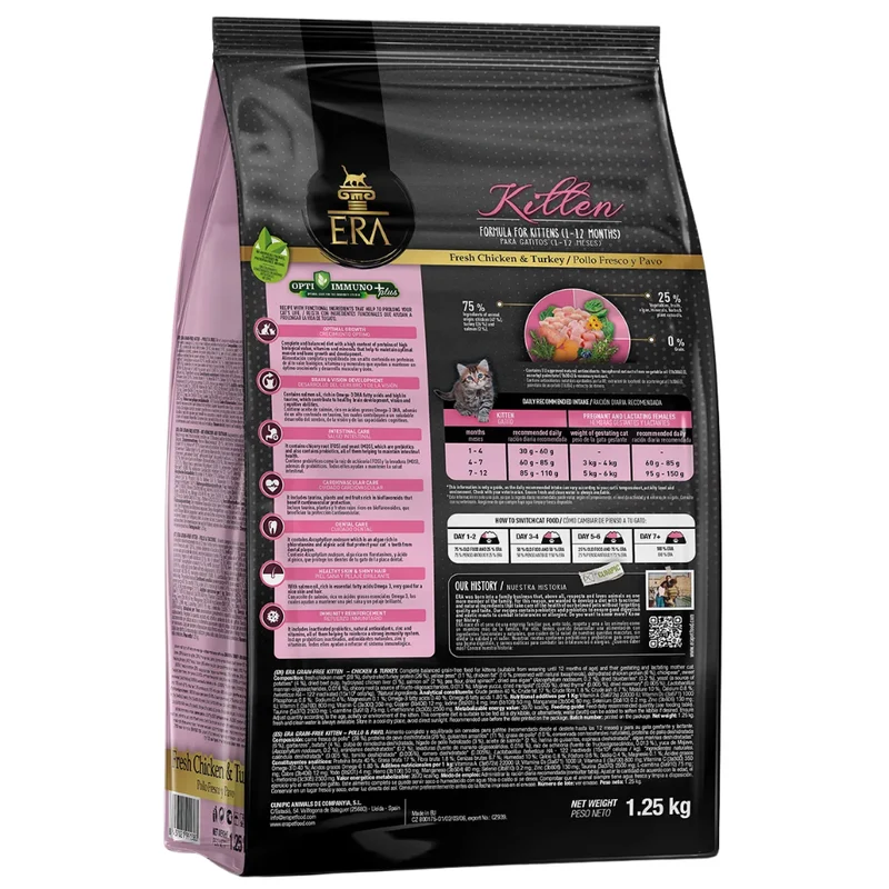 ERA Cat Grain Free KITTEN Fresh Chicken y Turkey Pienso para Gatitos