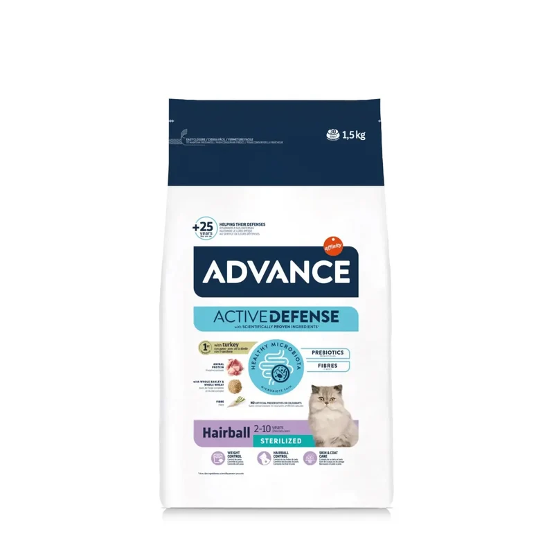 Advance Hairball Sterilized Control Bolas de Pelo Pienso para Gatos