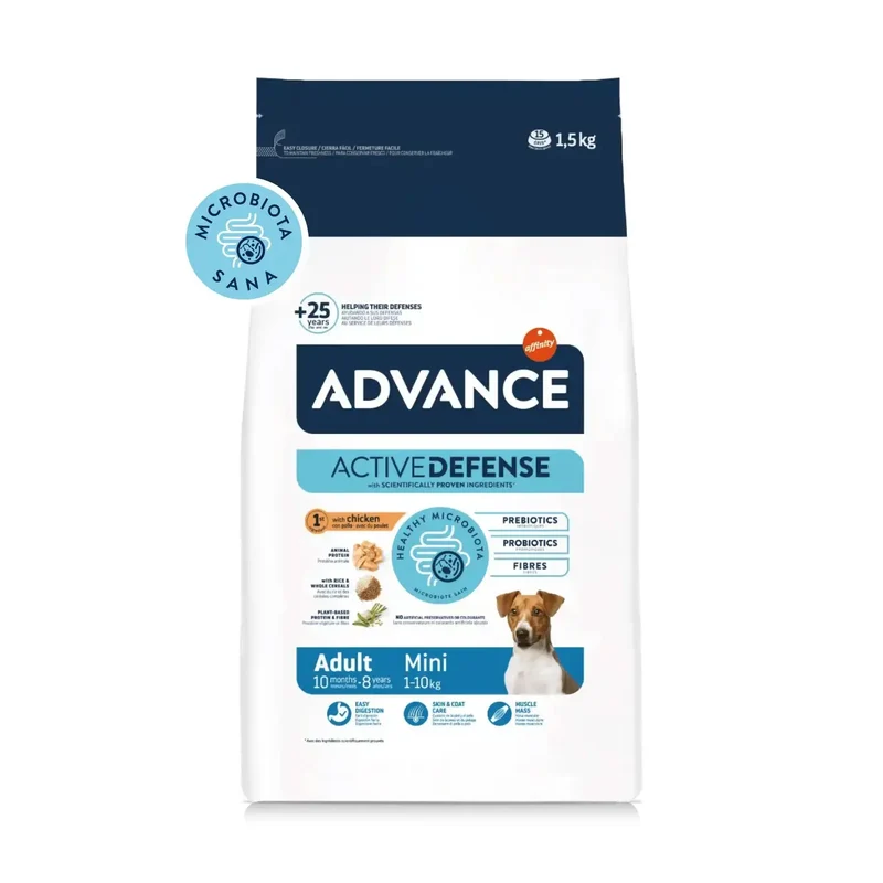 Advance Dog Adult Mini Chicken & Rice - Pienso de Pollo y Arroz para Perros
