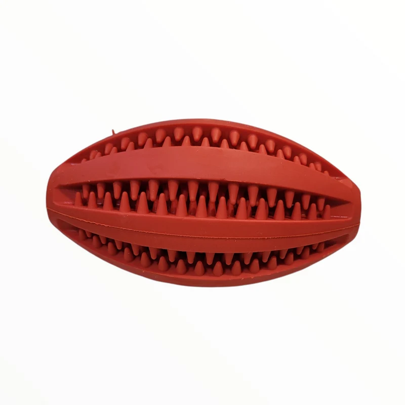 Pelota Rugby Snacks de Caucho Natural para Perros — Dispensador Menta