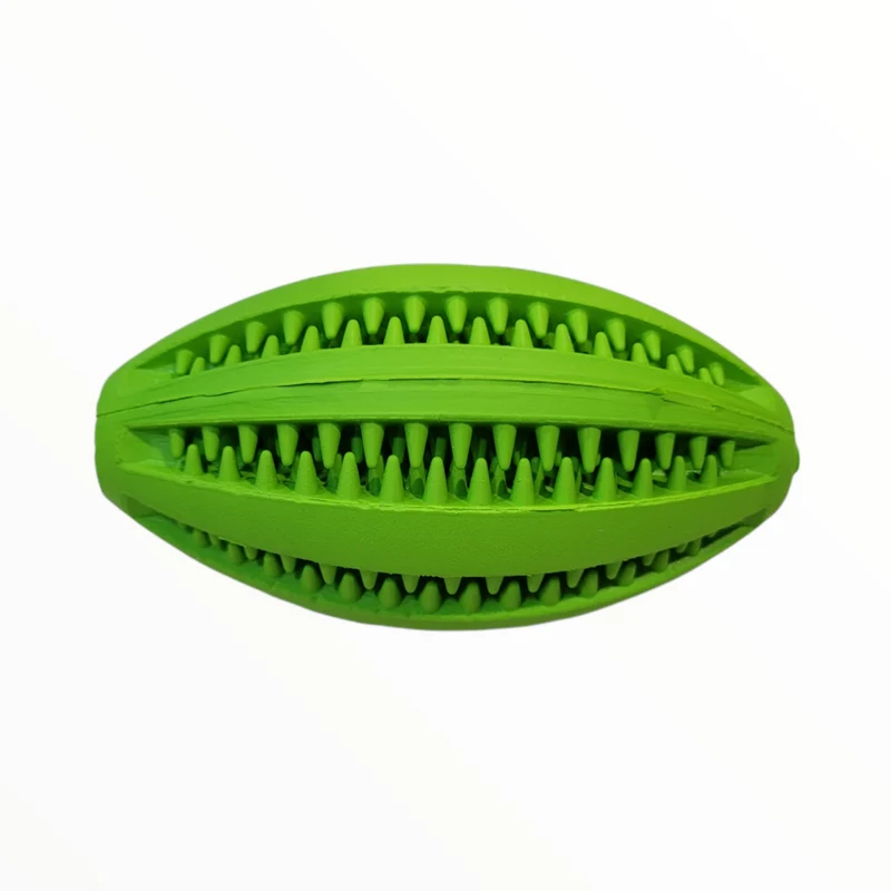 Pelota Rugby Snacks de Caucho Natural para Perros — Dispensador Menta