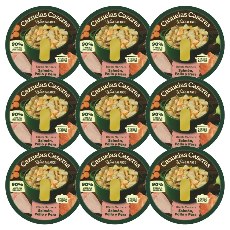 Wild Balance Cazuela Casera Salmón, Pollo y Pera 9 x 280g