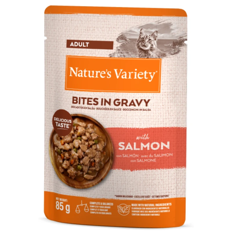 Nature'S Variety Cat Bocaditos en Salsa con Salmón 85 g