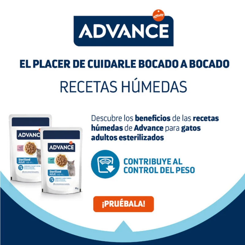 Advance Cat Bocaditos en Salsa para Gatos Esterilizados con Pavo - 85 g