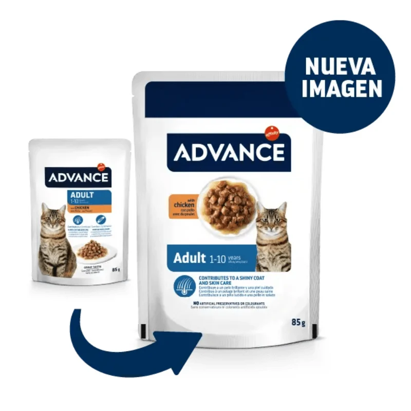 Advance Cat Bocaditos en Salsa para Gatos Adultos con Pollo - 85 g