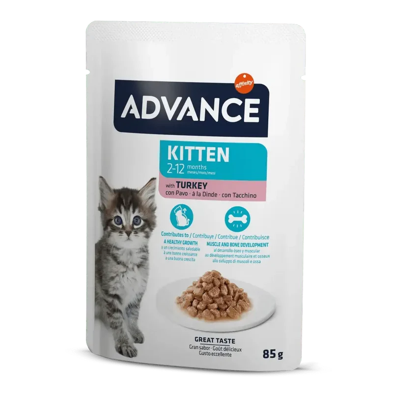 Advance Cat Bocaditos en Salsa para Gatitos con Pavo - 85 g