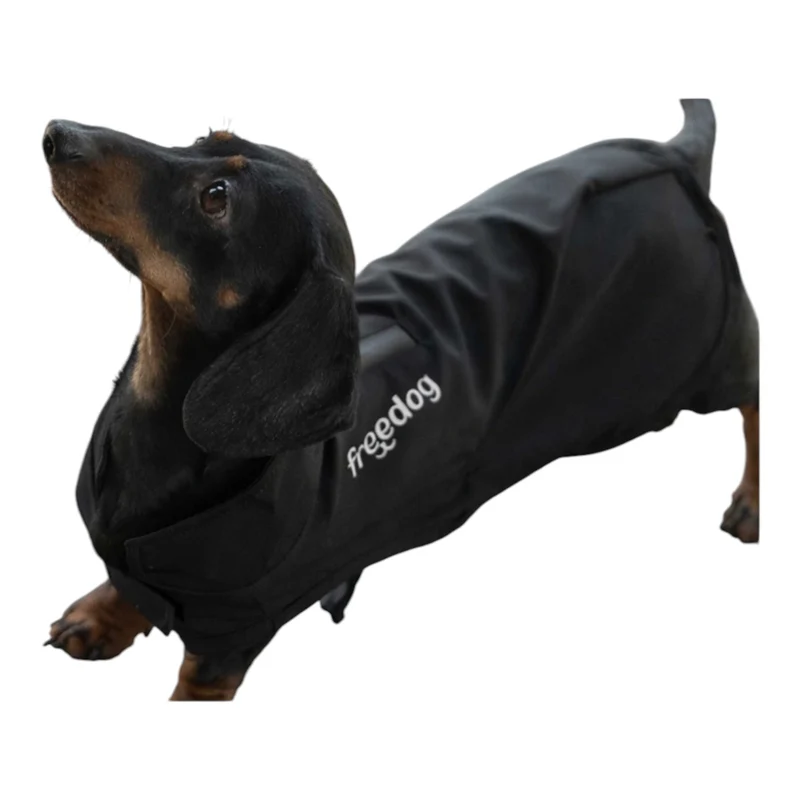 Chubasquero impermeable Aquadash negro para perro