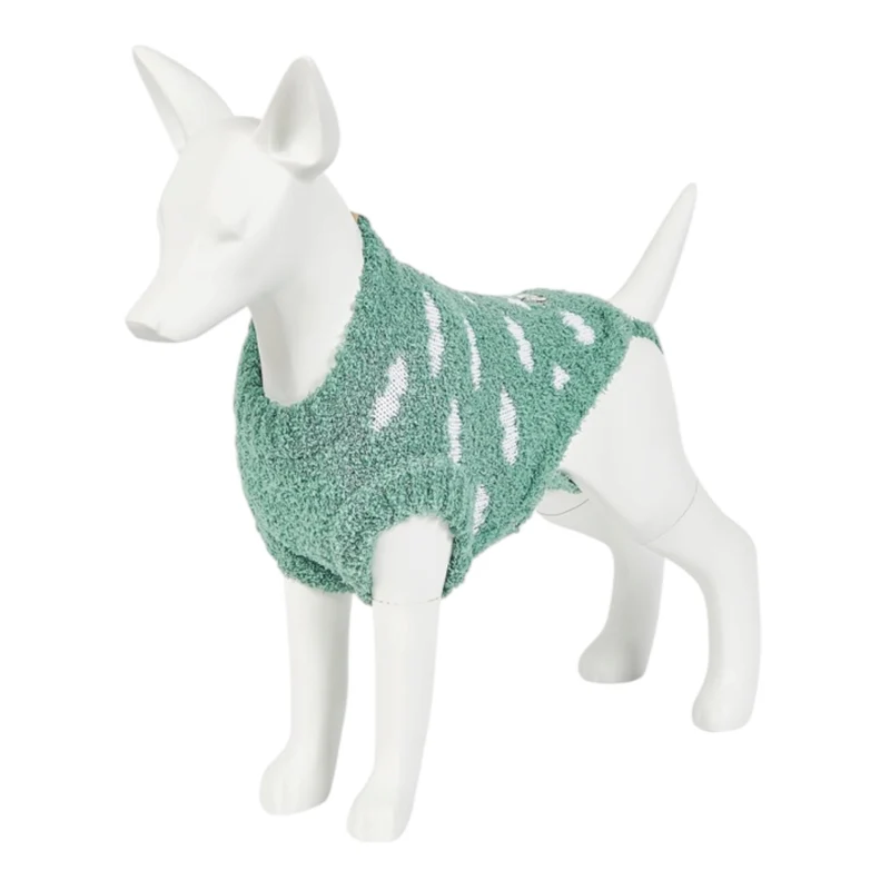 Jersey de punto para perro Cloudy Verde