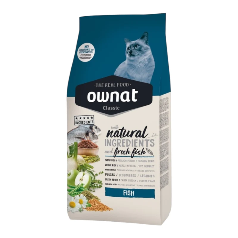 Ownat Fish Classic para Gatos — Pienso con Pescado Fresco y Omega 3 y 6