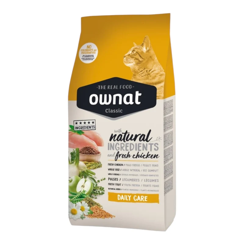 Ownat Daily Care Classic para Gatos Adultos — Pienso Completo con Carne Fresca
