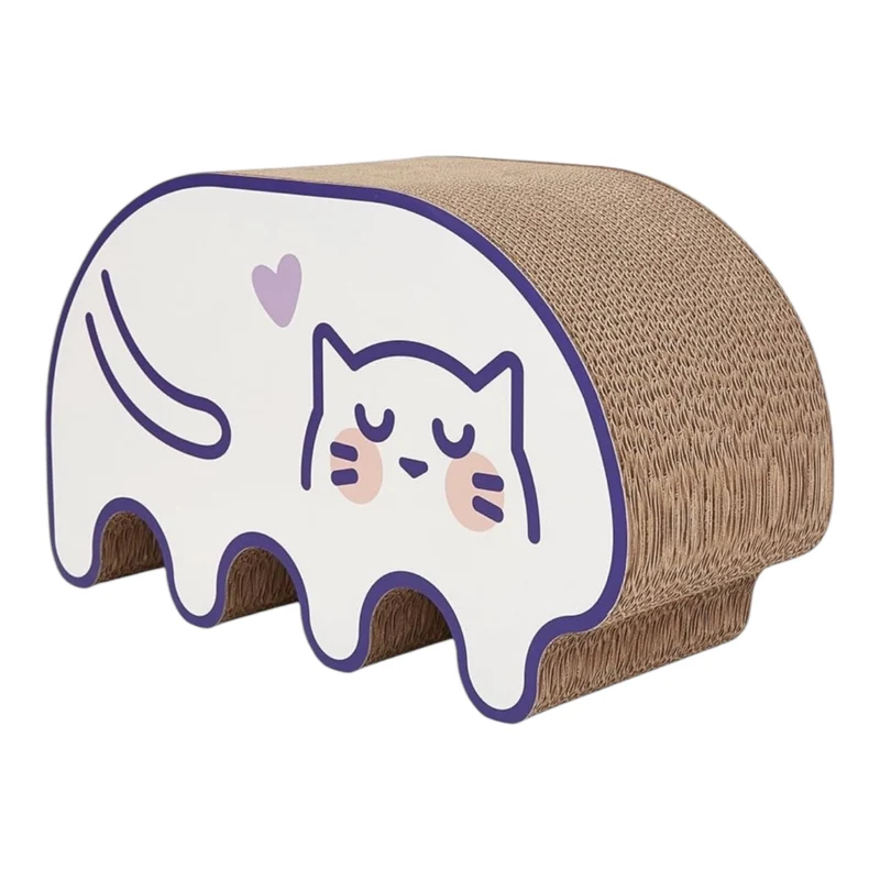 Rascador Meow Cartón para Gatos — Diversión y Mantenimiento de Garras