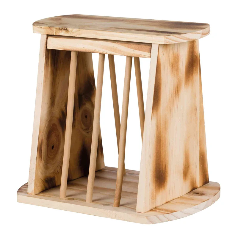 Henera de Pie de Madera con Tapa Grande para Conejos y Roedores