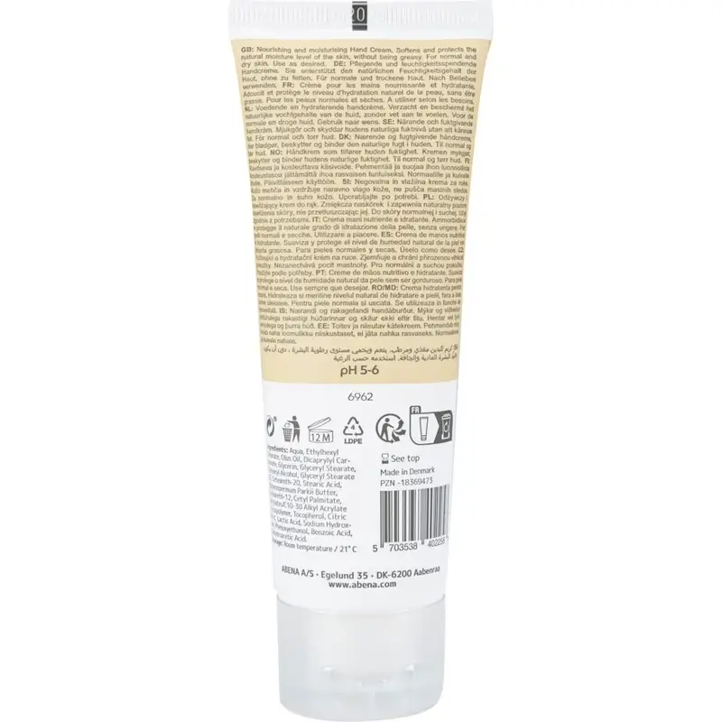 Abena Crema De Manos 21% Lípidos Sin Perfume, 75 ml
