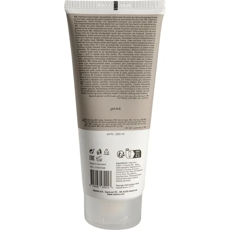 Abena Crema De Cuidado Intensivo 70% Lípidos, 200 ml