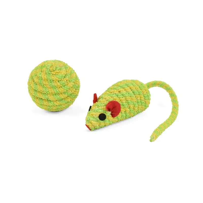 Juguete Gato Pack Pelota y Ratón