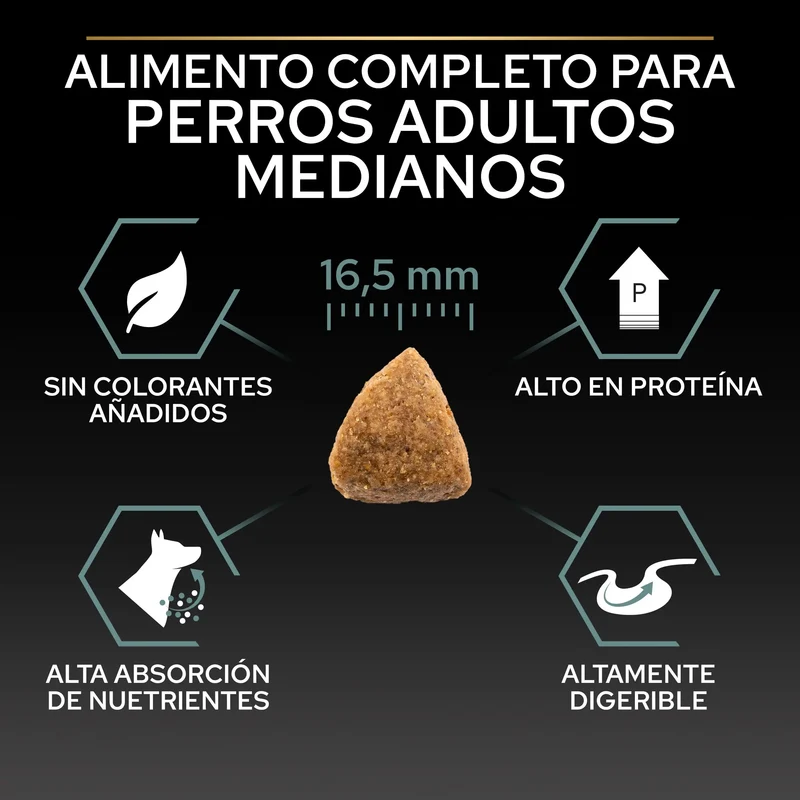 Pro Plan Dog Medium Adult Digest Cordero Pienso para Perros